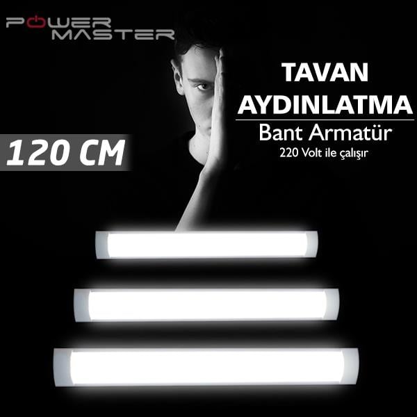 POWERMASTER OWELED 220 VOLT - 40 WATT 192 LED 120 CM MAT KAPAK GÜN IŞIĞI LED BAR