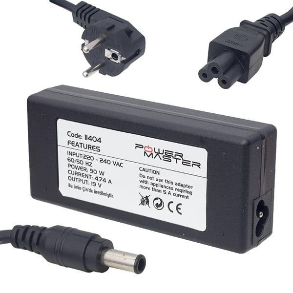 POWERMASTER PM-11404 19 VOLT - 4.74 AMPER 5.5*3.0  MM UÇLU ADAPTÖR (SAMSUNG NOTEBOOK)