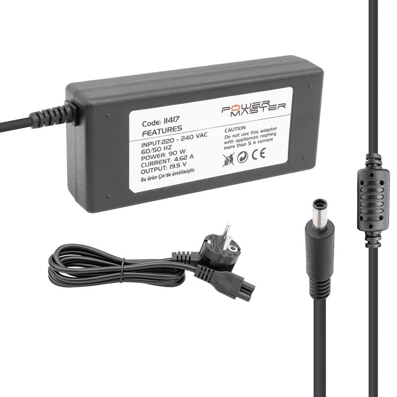 POWERMASTER PM-11417 19.5 VOLT - 4.62 AMPER 4.5*3.0 MM UÇLU ADAPTÖR (HP ULTRABOOK NOTEBOOK)