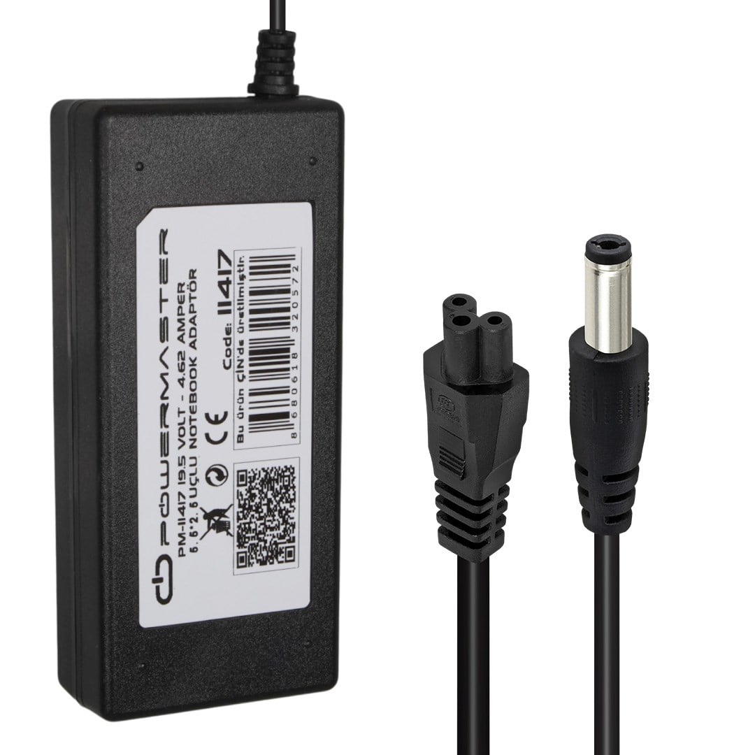 Powermaster PM-11417 19.5 Volt - 4.62 Amper 4.5*3.0 Mm Uçlu Adaptör (Hp Ultrabook Notebook) Fiyatı - Merter Elektronik