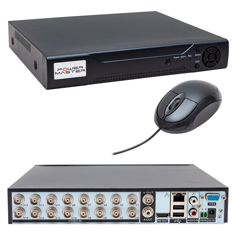 POWERMASTER PM-12183* 16 KANAL 1080N 5MP DESTEKLİ AHD/ANALOG/TVI/CVI XMEYE DVR/XVR KAYIT CİHAZI