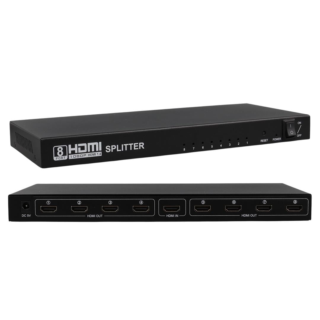 PowerMaster PM-14218 1 Giriş 8 Çıkış Port 1080P FHD HDMI Dağıtıcı Splitter (8li Çoklayıcı) Fiyatı - Merter Elektronik