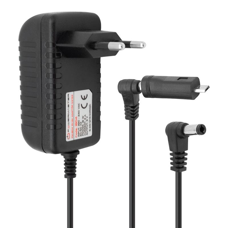 POWERMASTER PM-1804 9 VOLT - 2 AMPER PRİZ TİPİ 5 UÇLU PLASTİK KASA ADAPTÖR