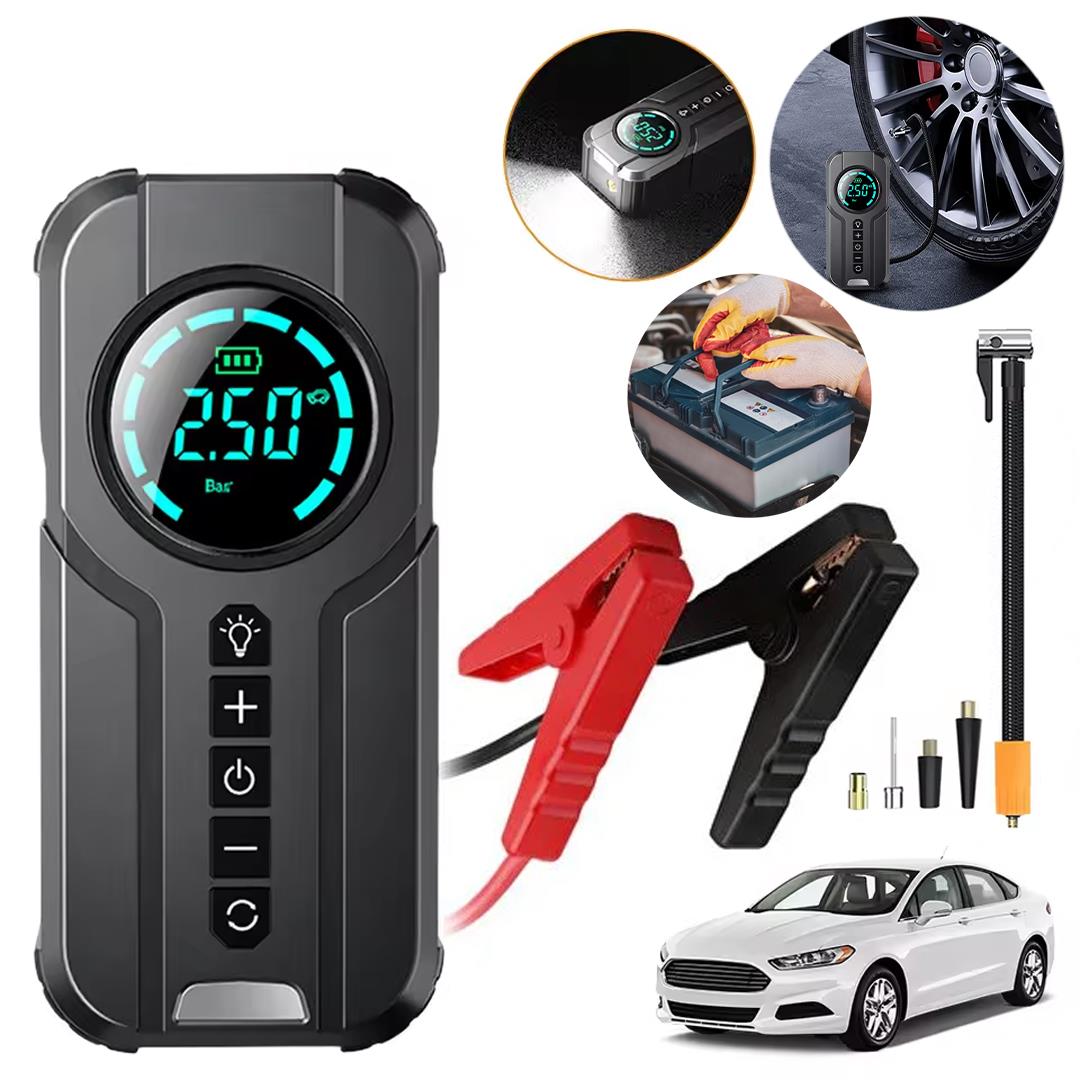 PowerMaster PM-25006 Taşınabilir Dijital Kablosuz Hava Kompresörü Lastik Şişirici Powerbank Akü Şarj El Feneri Fiyatı - Merter Elektronik