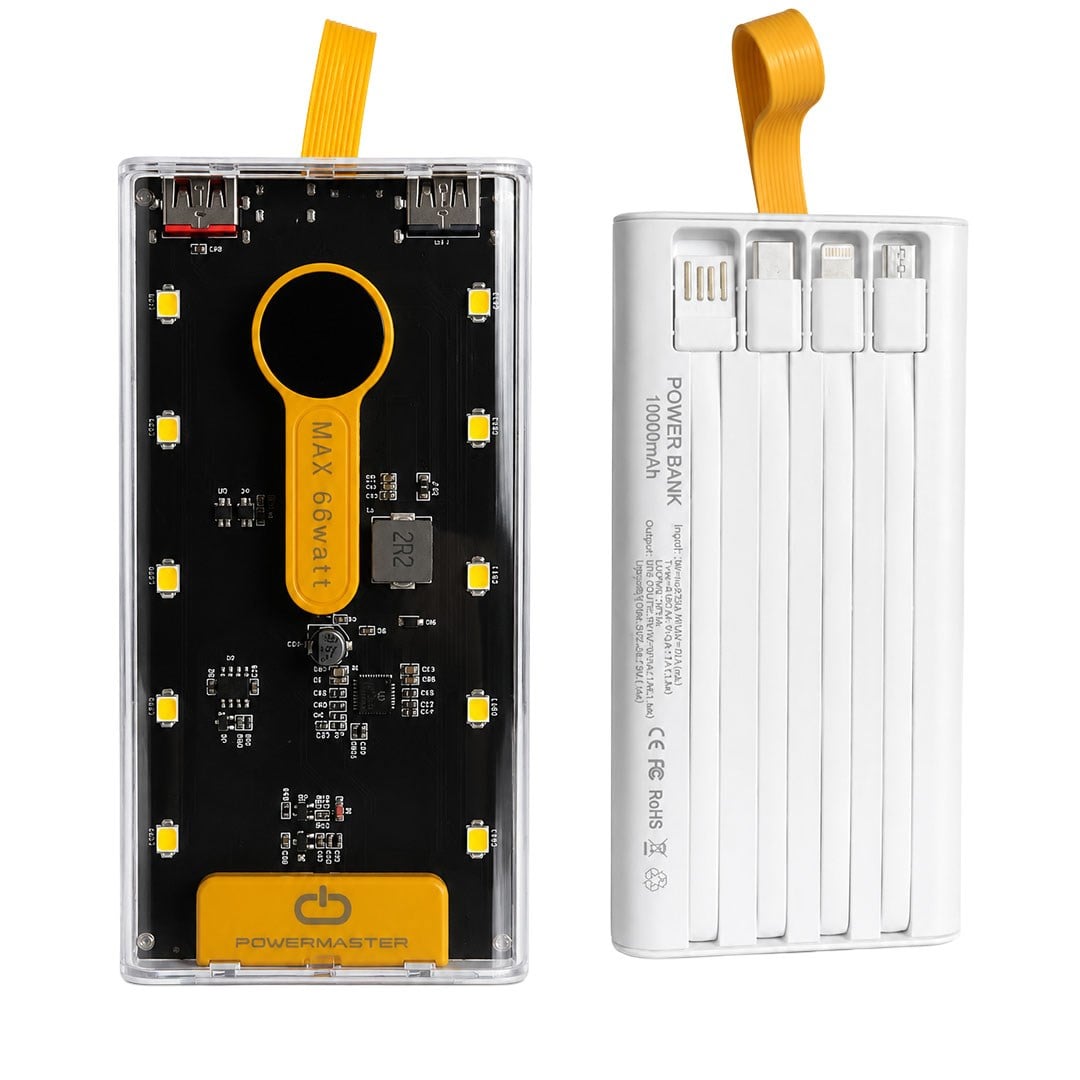 PowerMaster PM-25402 10000 Mah Çift Usb + Type-C Girişli Beyaz Powerbank Fiyatı - Merter Elektronik