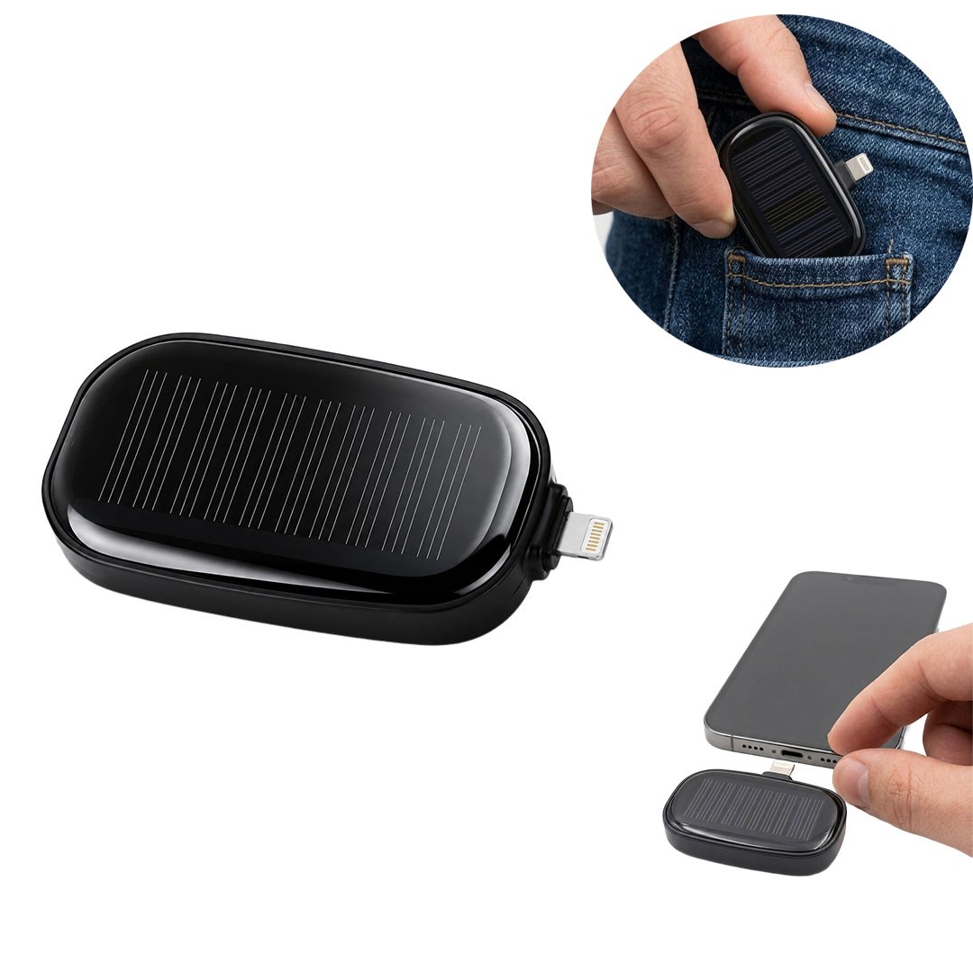 Powermaster PM-25799 1200 mAh Lightning Solar Powerbank Fiyatı - Merter Elektronik