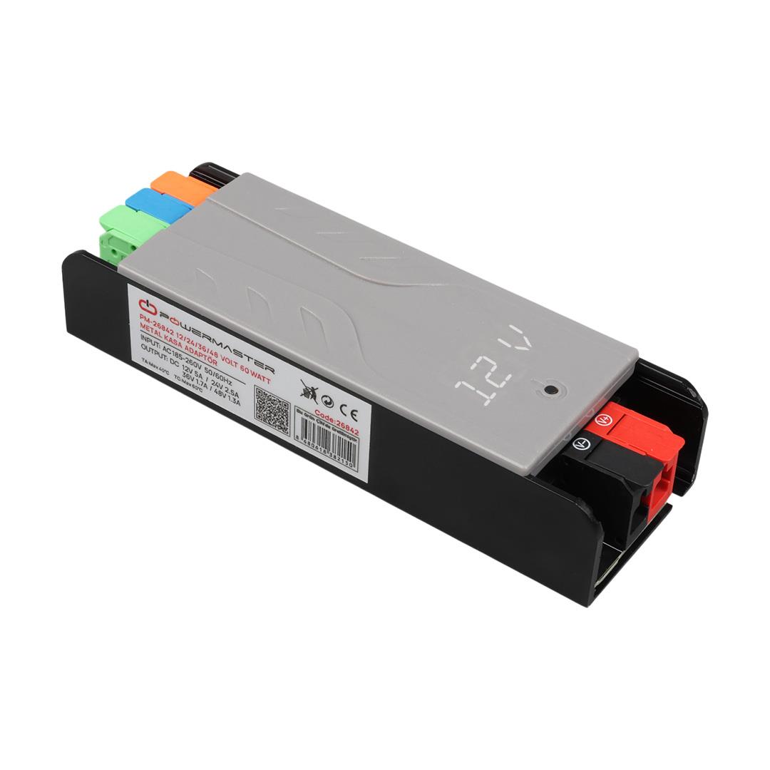 POWERMASTER PM-26842 24 VOLT 1.5 AMPER 60 WATT METAL KASA ADAPTÖR Fiyatı - Merter Elektronik
