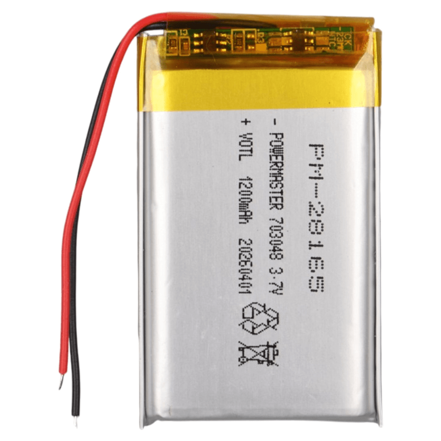PowerMaster 703048 3.7 Volt 1200 MAh Lityum Polimer Pil Fiyatı - Merter Elektronik