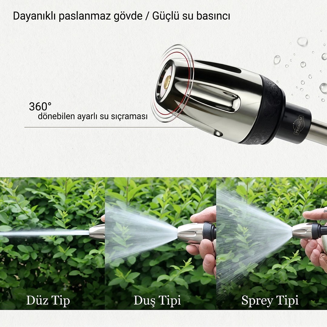 Powermaster PM-29663 Yüksek Basınçlı Uzun Çubuklu Araç Yıkama ve