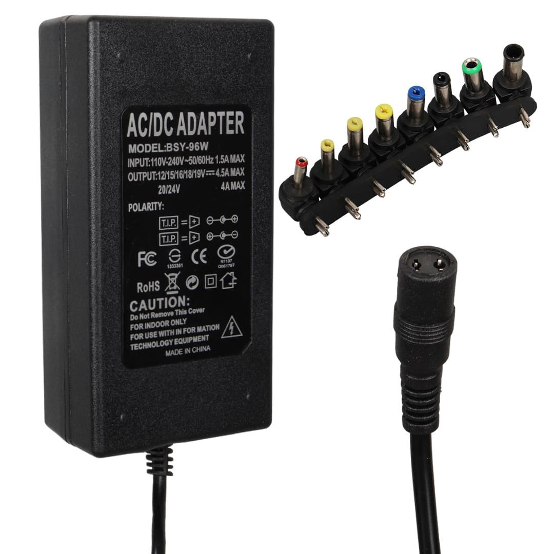 POWERMASTER PM-31040 12/15/16/18/19/20/24 VOLT 4.5/4 AMPER VOLTAJ KADEMELİ 8 UÇLU ADAPTÖR