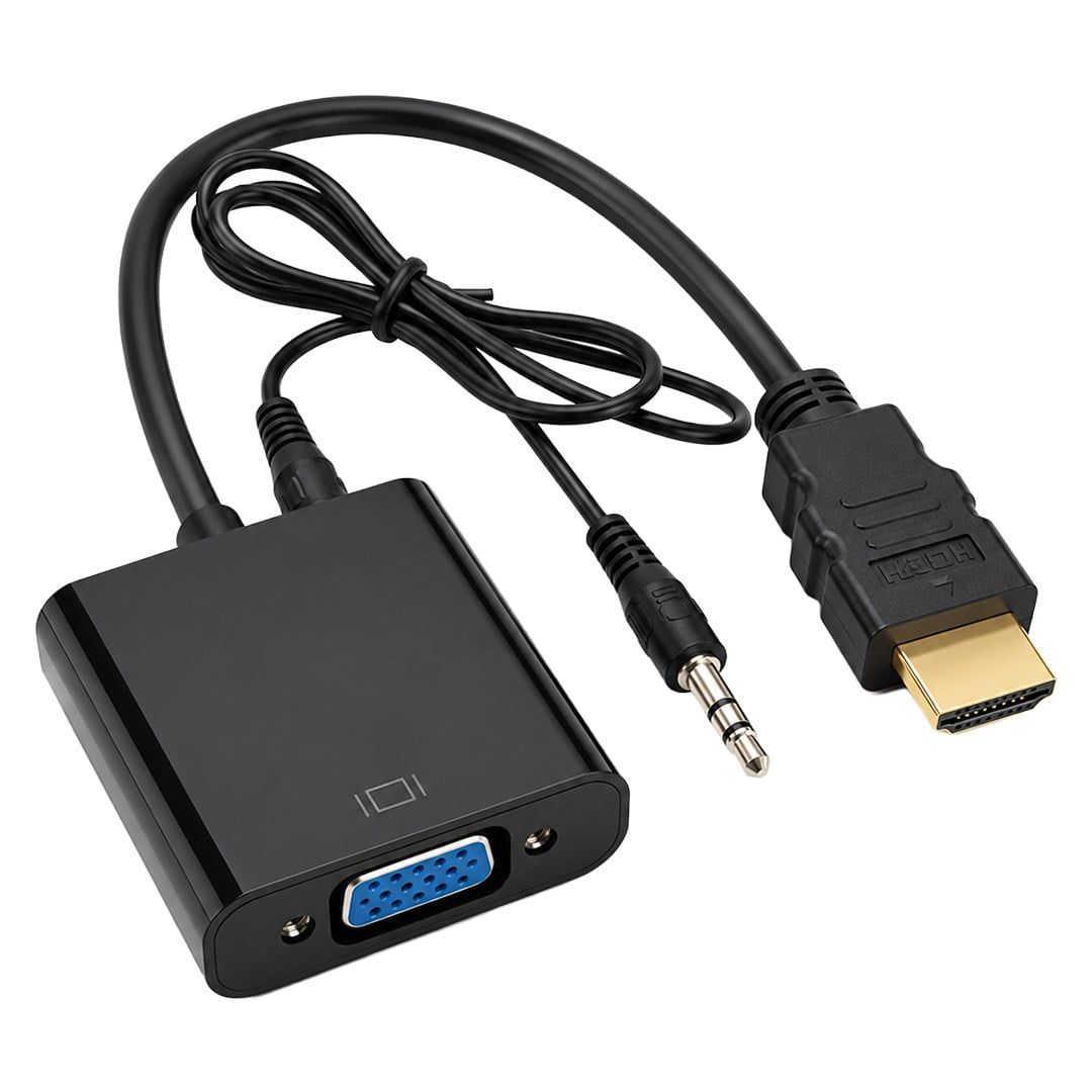 Powermaster PM-32015 Siyah 3.5mm Ses Destekli HDMI to VGA+Audio Dönüştürücü Adaptör  Fiyatı - Merter Elektronik