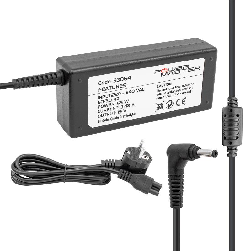 POWERMASTER PM-33064 19 VOLT - 3.42 AMPER 4.0*1.35 MM UÇLU ADAPTÖR (ASUS ULTRABOOK NOTEBOOK)
