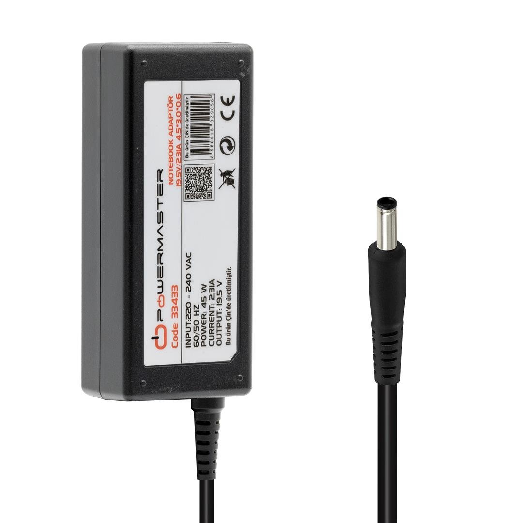 POWERMASTER PM-33433 19.5 VOLT - 2.31 AMPER 4.5*2.7*0.6 MM İĞNE UÇLU ADAPTÖR (DELL NOTEBOOK)