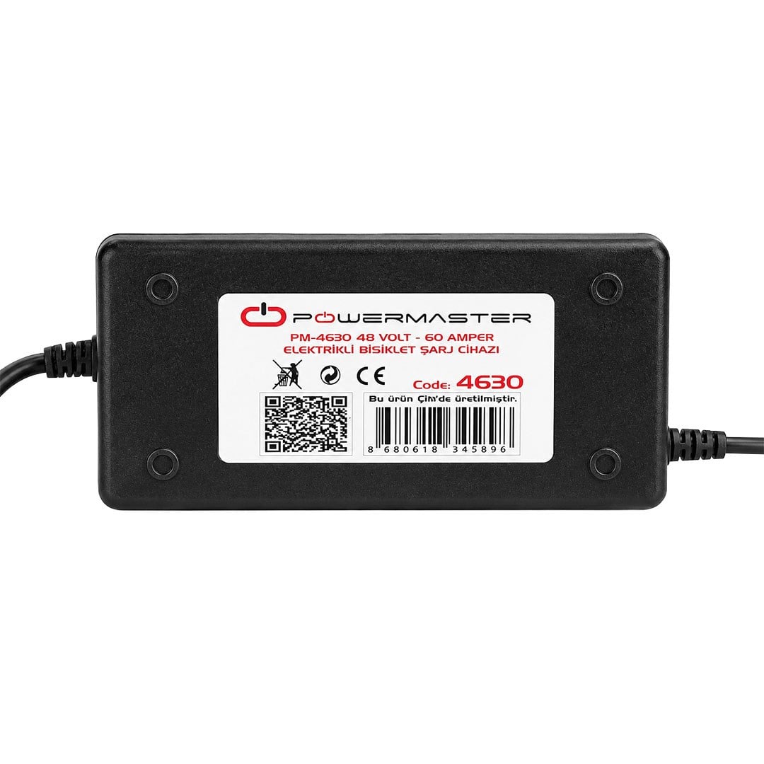 Powermaster PM-4630 48 Volt - 60 Amper Elektrikli Bisiklet Şarj Cihazı Fiyatı - Merter Elektronik