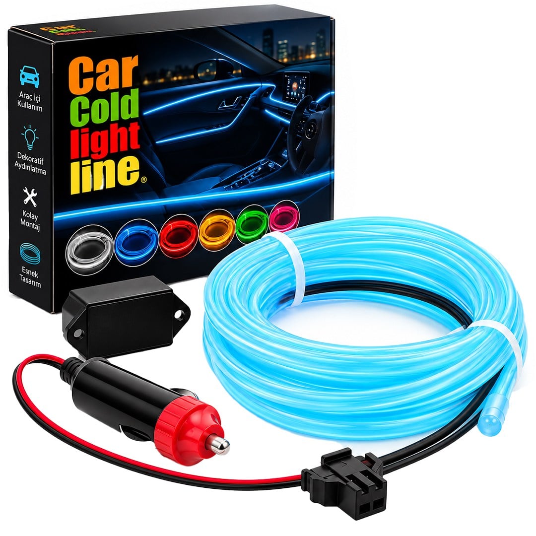 Powermaster 5 Metre 5 Volt USB Adaptörlü Neon Buz Mavi İp Aydınlatma PM-6080 Fiyatı - Merter Elektronik