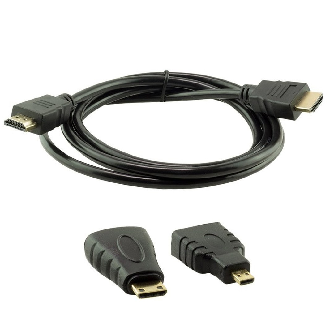 Powermaster HDMI Kablo 3in1 Set 1.5 Metre (HDMI+Micro HDMI+Mini HDMI) Fiyatı - Merter Elektronik