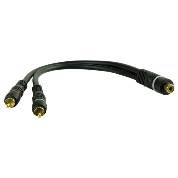 POWERMASTER PM-690 1 DİŞİ 2 ERKEK RCA Y KABLO 25 CM SES ANFİ BAĞLANTI KABLOSU
