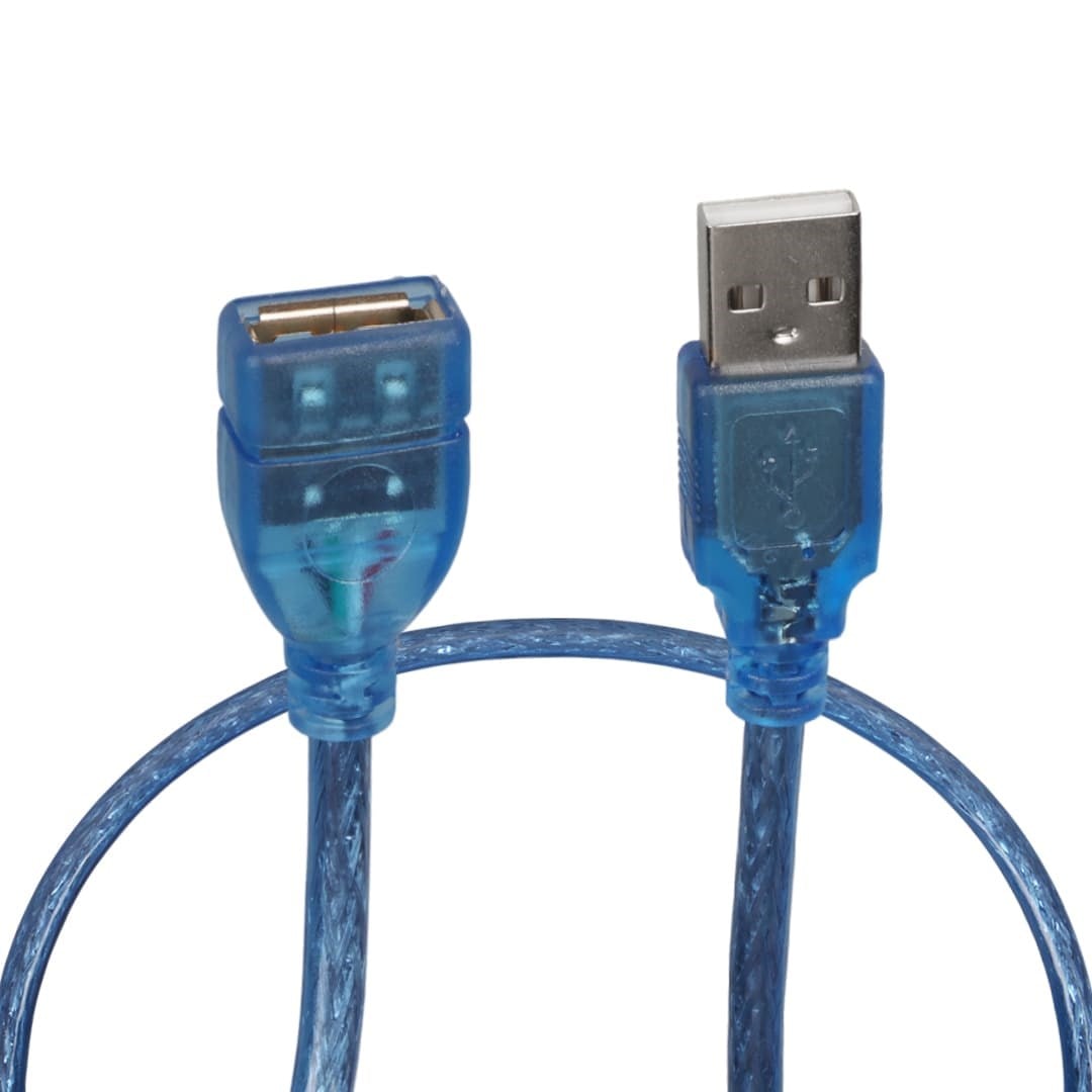 POWERMASTER PM-8608 ŞEFFAF MAVİ 50 CM USB 2.0 UZATMA KABLOSU