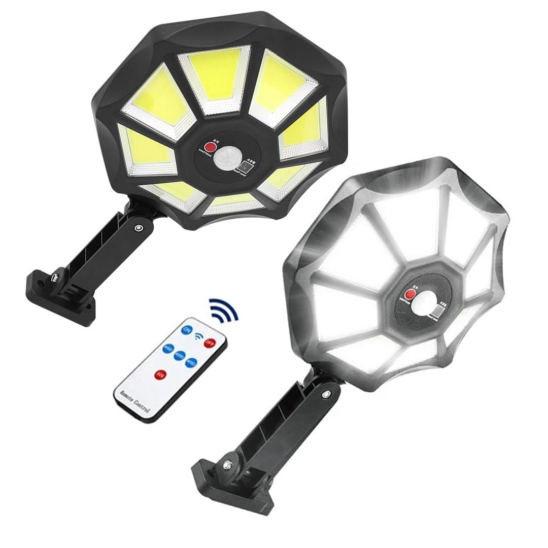 POWERMASTER ZB-168B KUMANDALI 3 KADEMELİ 168 COB LEDLİ SENSÖRLÜ BEYAZ SOLAR AYDINLATMA