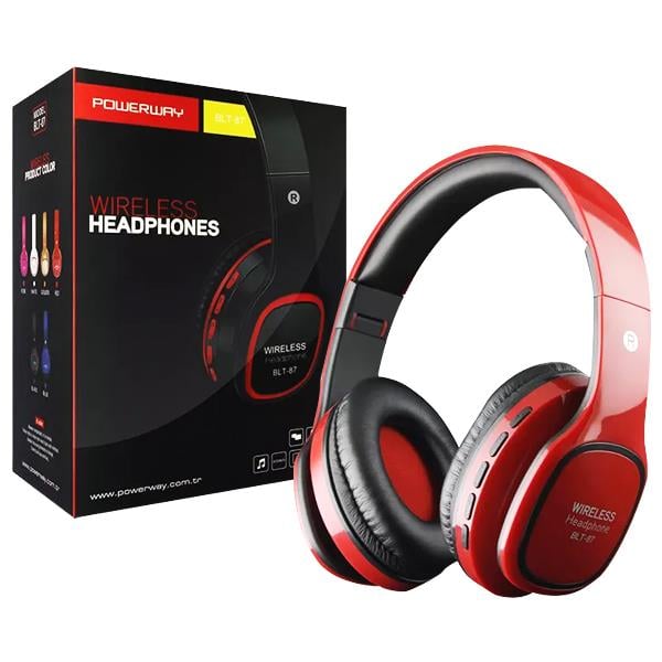 POWERWAY BLT-87 * BLT-8 FM/MİCRO SD/BLUETOOTH ÖZELLİKLİ SUPERBASS KABLOSUZ KULAKLIK