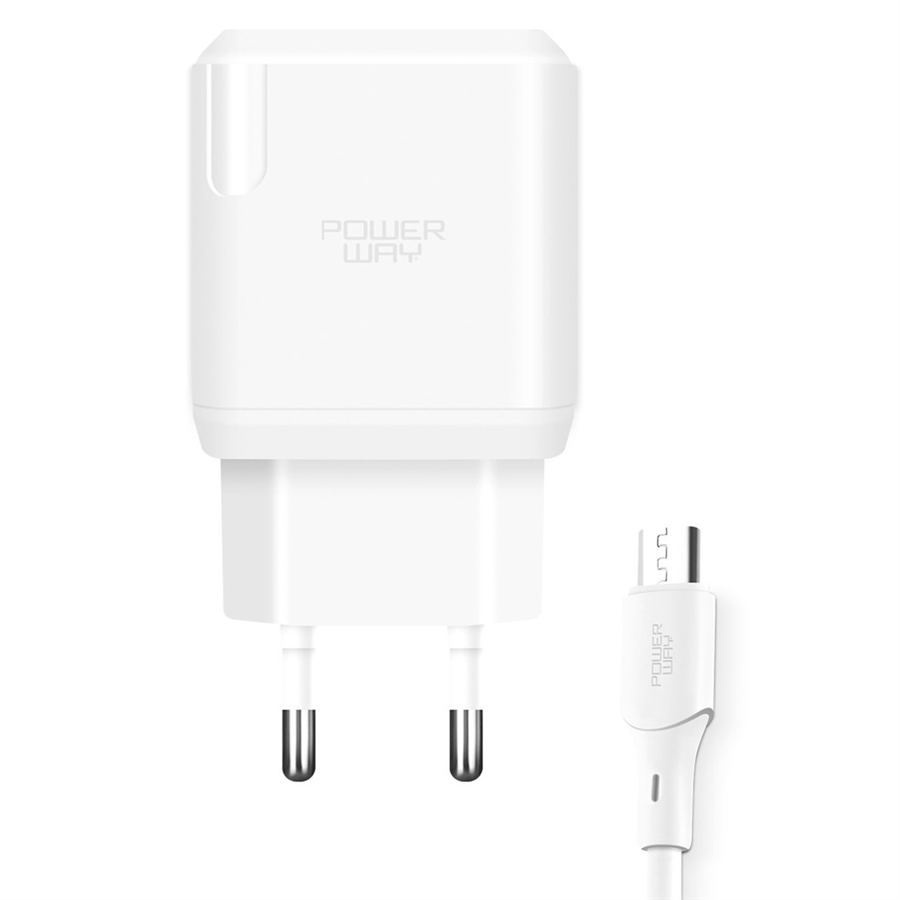 Powerway QCM30 18W Hızlı Şarj Adaptörü + Micro USB Kablo Seti Fiyatı - Merter Elektronik