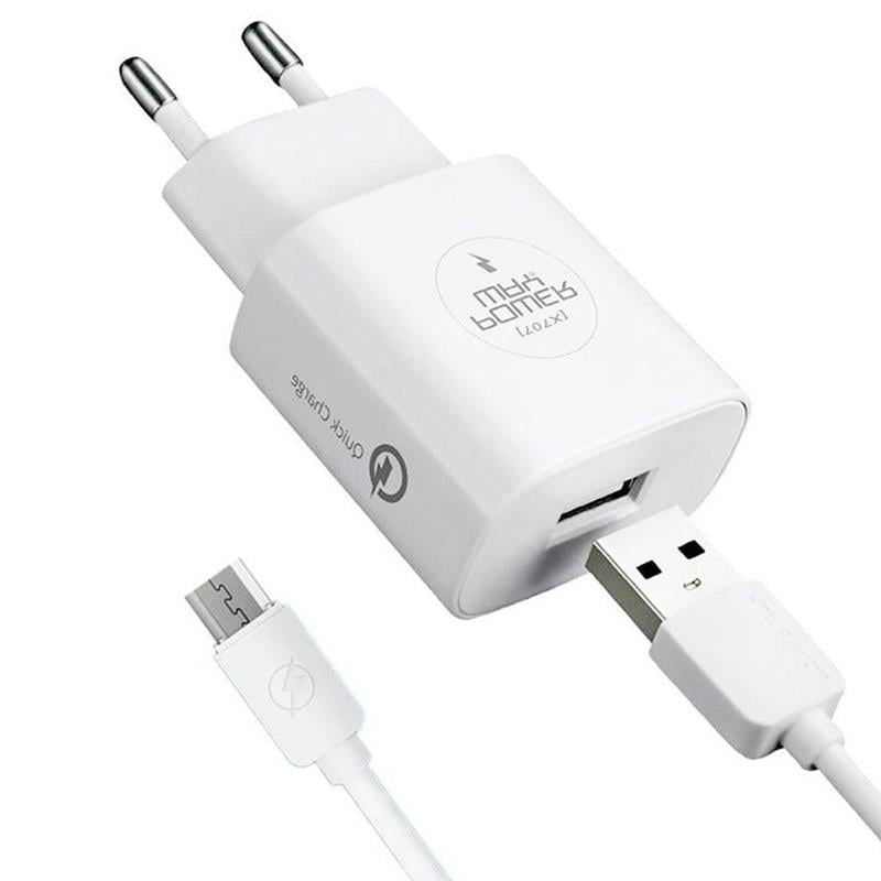 POWERWAY X-707 5 VOLT 2400MA QC HIZLI SAMSUNG ŞARJ ALETİ + KABLO