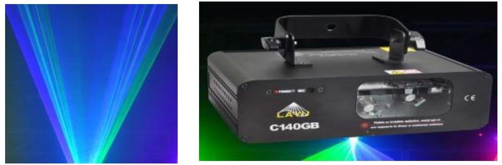 PROMAIN PRO-C140GB 2 RENK BEAM LAZER (YEŞİL-MAVİ) DMX-AUTO-SOUND-MASTER/SLAVE