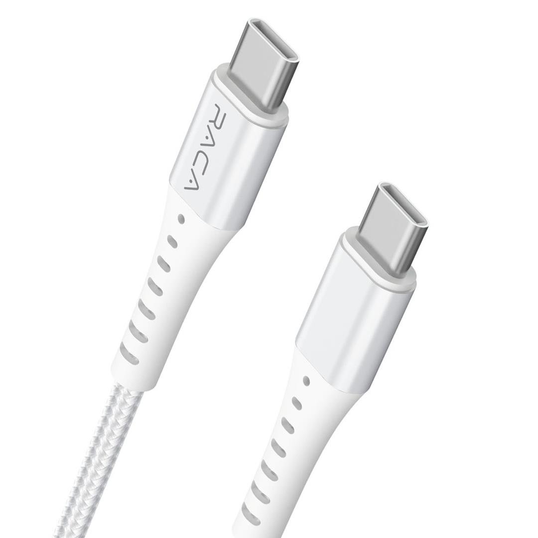 RACA RC10B TYPE-C TO TYPE-C 60 WATT BEYAZ 1 METRE ŞARJ DATA KABLOSU