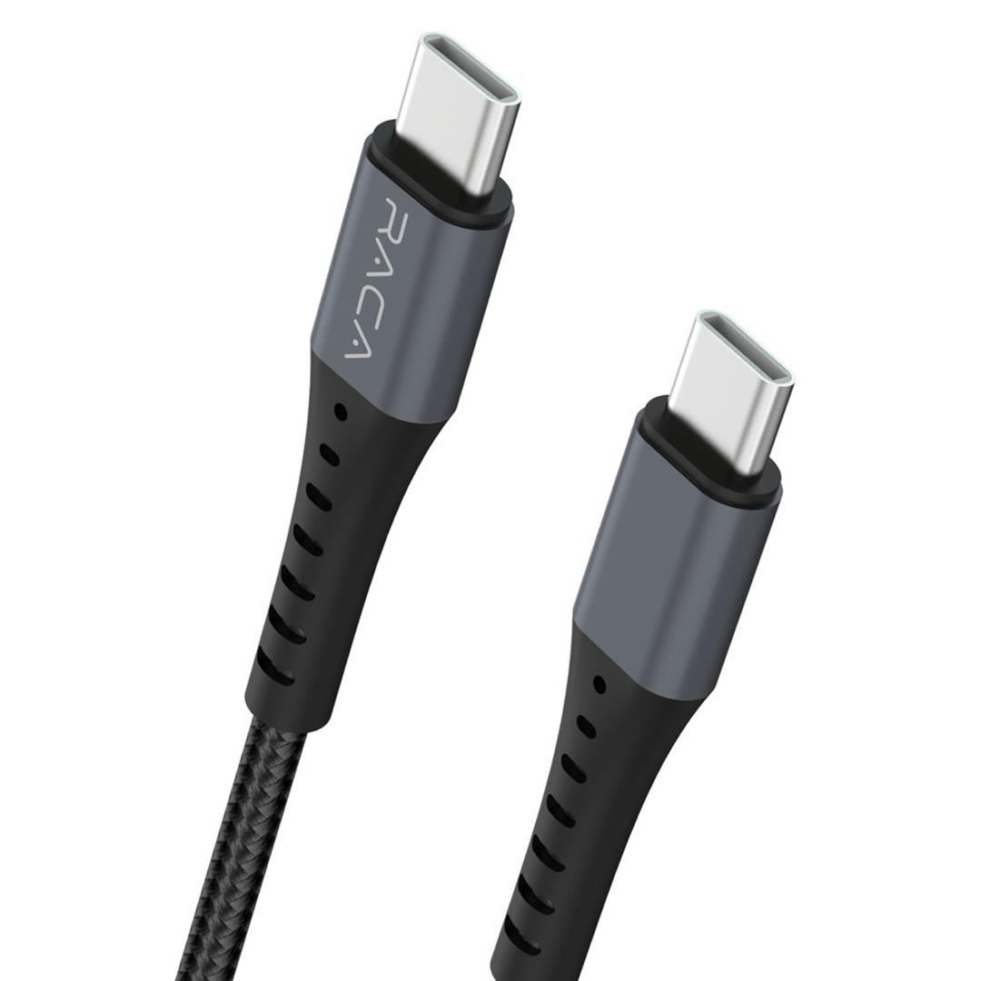 RACA RC10S TYPE-C TO TYPE-C 60 WATT SİYAH 1 METRE ŞARJ DATA KABLOSU