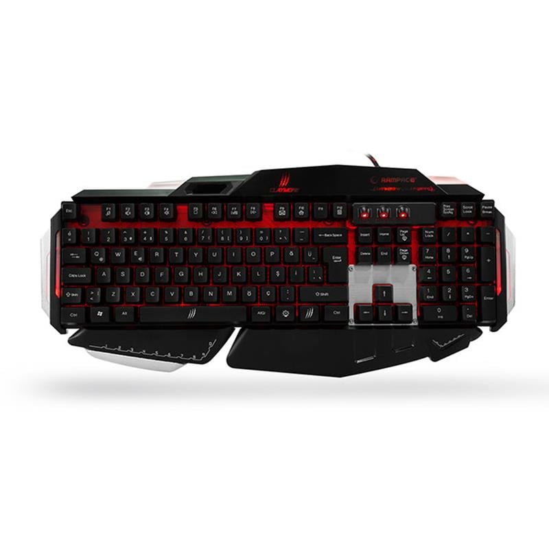 RAMPAGE CLAYMORE SİYAH USB GAMING OYUNCU MULTİMEDYA Q KLAVYE