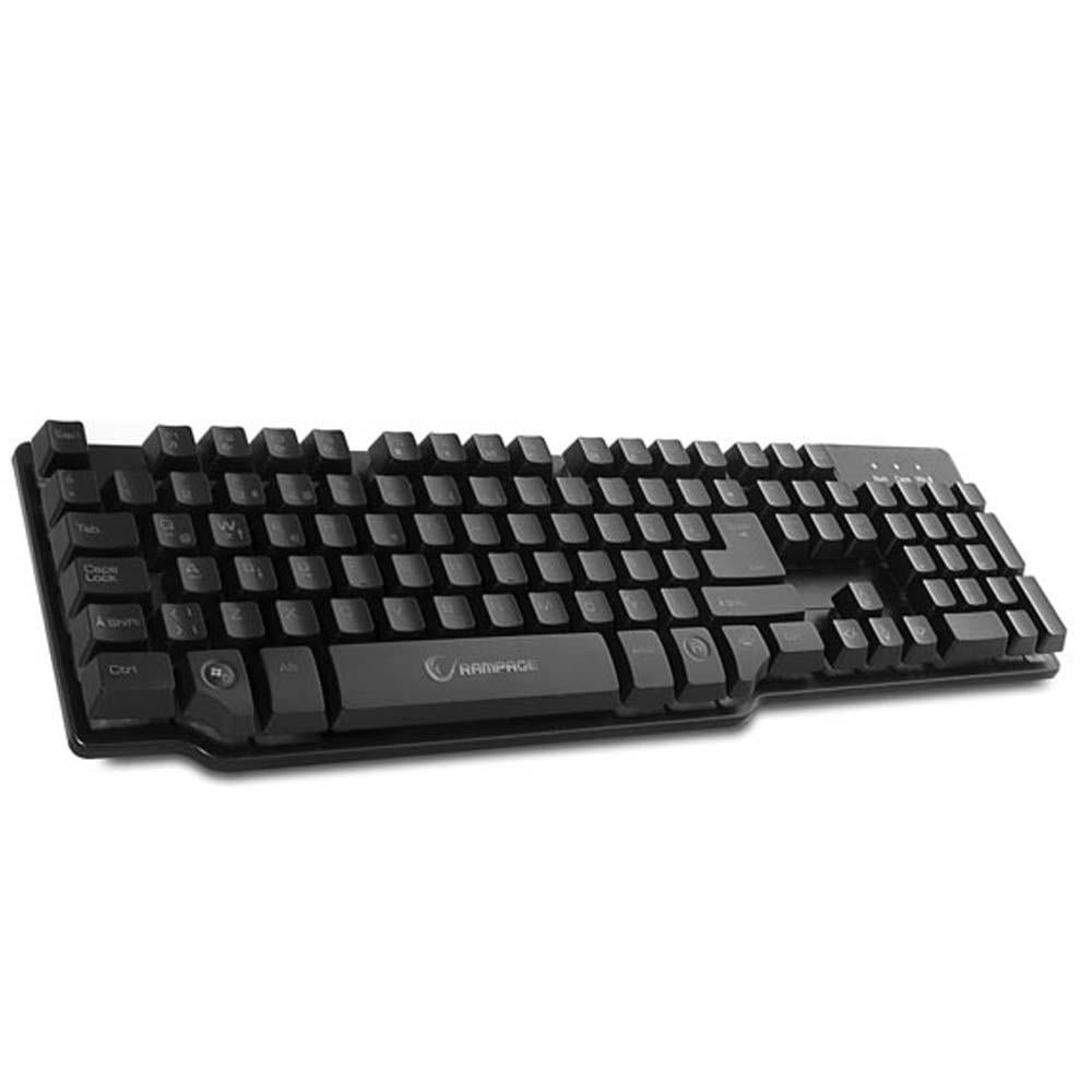 RAMPAGE KB-R8 SİYAH USB 3 FARKLI AYDINLATMALI GAMING OYUNCU Q MEKANİK HİSLİ KLAVYE