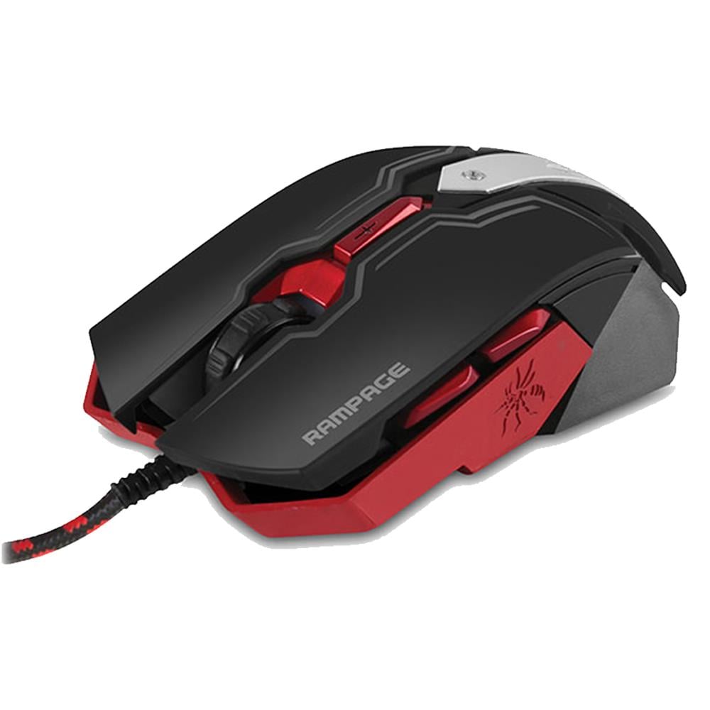 RAMPAGE SMX-R8 USB SİYAH 6D 7 FARKLI LED ADINLATMA MAKROLU GAMING MOUSE