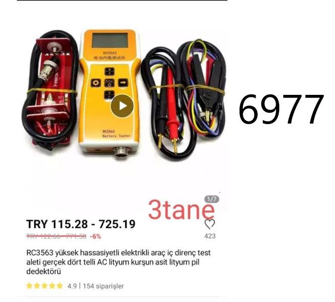 RC3563 YÜKSEK HASSASİYETLİ 4 TELLİ LİTYUM PİL TEST ALETİ