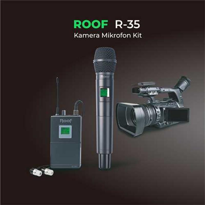 ROOF R-35 TRANSMITTER UHF KONDENSER KAMERA MİKROFON 32 KANAL KİT