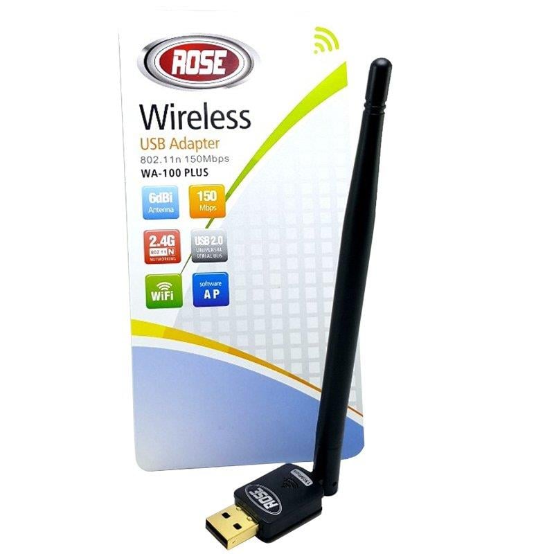 ROSE WA-100 USB STICK MİNİ 802.11N WİFİ 7601 İŞLEMCİLİ 150 MBPS HD UYDU ALICILARI UYUMLU