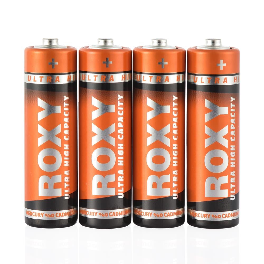 ROXY AA KALEM PİL 4LÜ ÇİNKO-KARBON METAL KAPLAMA