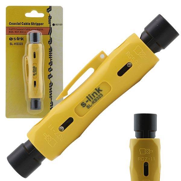S-LINK SL-KS323 RG59-RG6-RG7-RG11 KOAKSİYEL KABLO SOYUCU