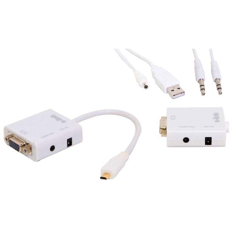 S-LINK SL-MCHVS20 MİCRO HDMI TO VGA+AUDİO ÇEVİRİCİ