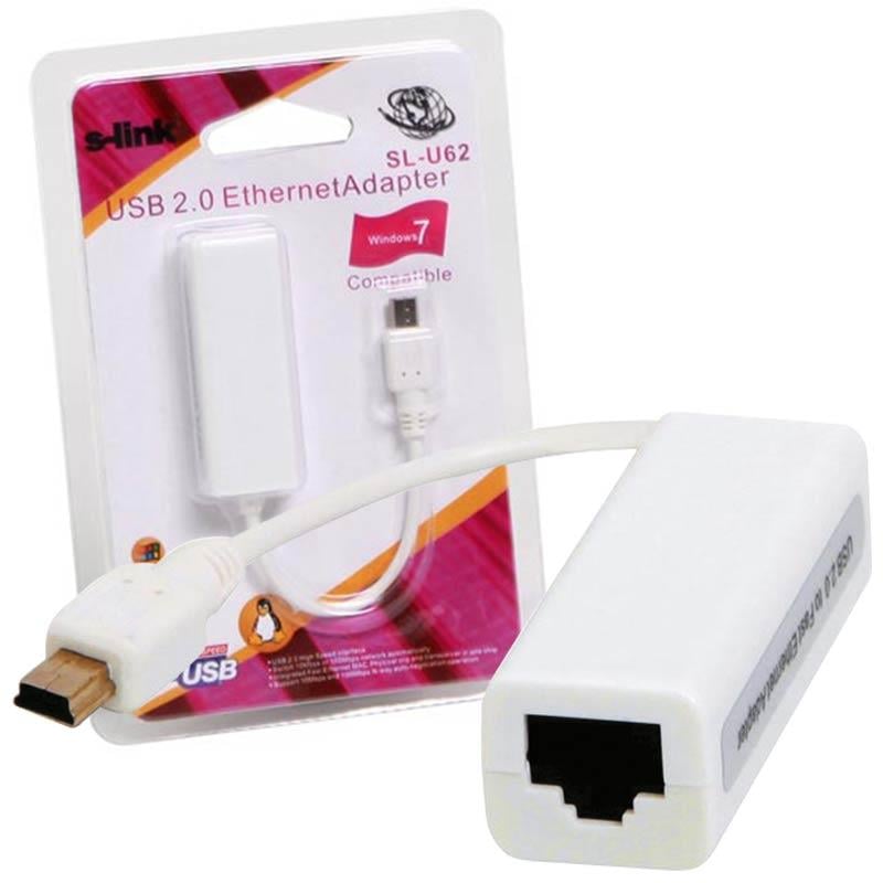 S-LINK SL-U62 USB MINI 5 PIN TO LAN 5CM ÇEVİRİCİ (TABLETLER İÇİN)