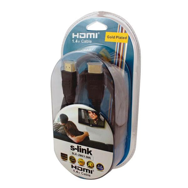 S-LINK SLX-280 SİYAH 1.4V  ALTIN UÇLU 1.5 METRE HDMI KABLO