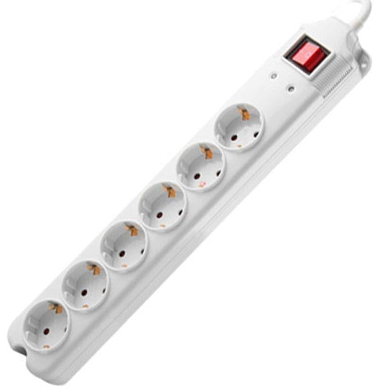 S-LINK SPG7-6-15 6LI 1.5 METRE KABLOLU BEYAZ AKIM KORUMALI PRİZ