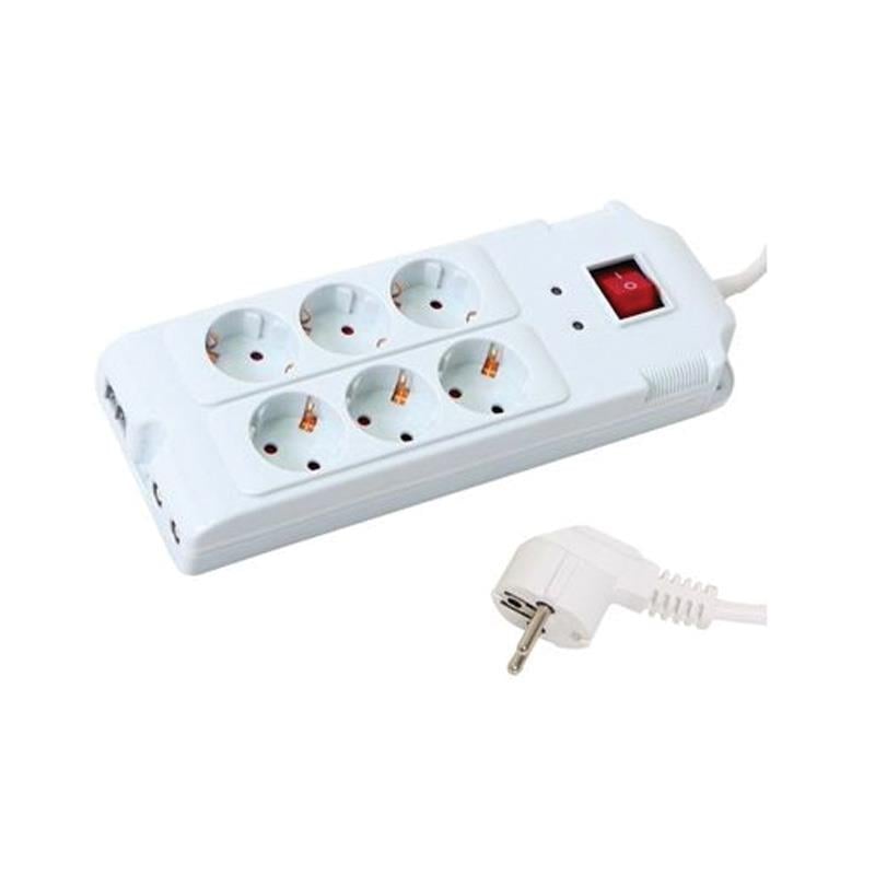S-LINK SPG77-6-15 6LI 1.5 METRE KABLOLU AKIM KORUMALI PRİZ