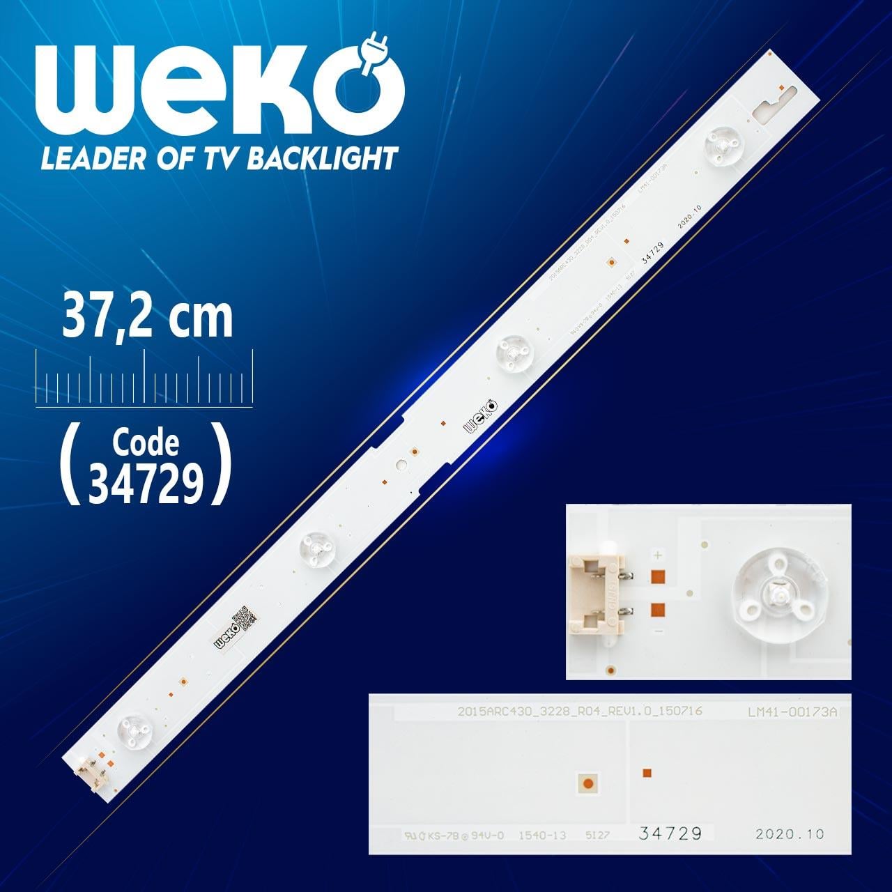 SAMSUNG_2015ARC430_3228_R04_REV1.0_150716  37.2 CM 4 LEDLİ - (WK-115/WK-025) ALÜMİNYUM 36063 İLE AYNI