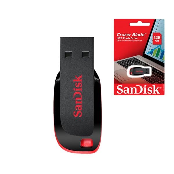 SANDISK CRUZER BLADE 128 GB USB 2.0 FLASH BELLEK