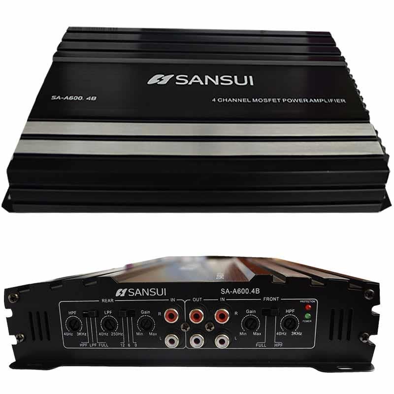 SANSUI SA-A600.4B 4 KANAL 2400 WATT MOSFET POWER OTO ANFİ