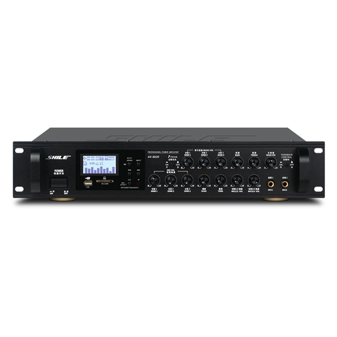 SHILE AV-8820 USB-BT 3-ZONE HOP VE MİK  6X60W HOP ÇIKIŞ ANFİ
