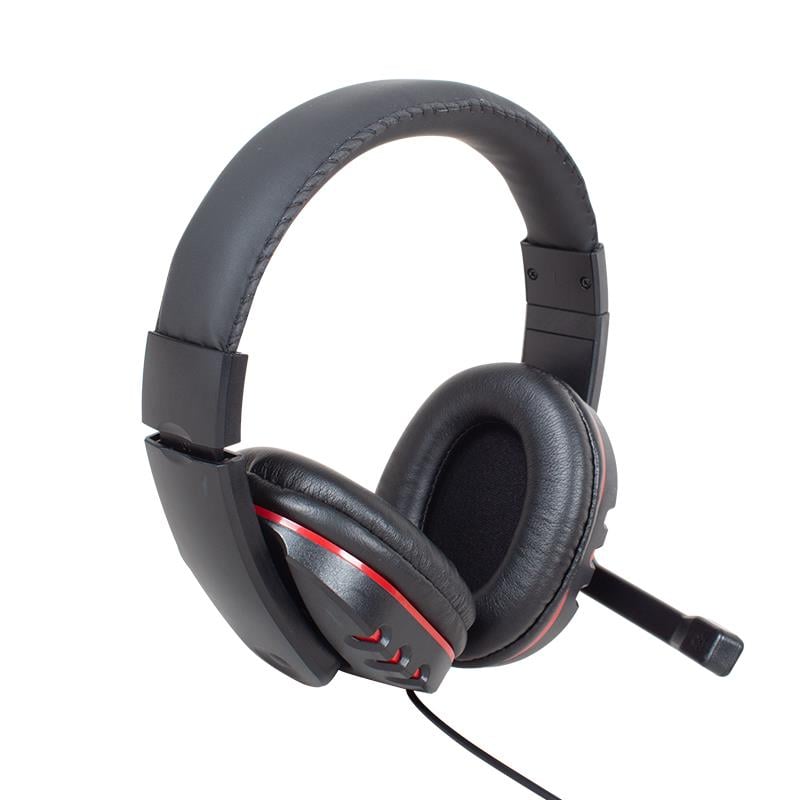 SNOPY SN-338 SİYAH/KIRMIZI MİKROFONLU KULAK ÜSTÜ KULAKLIK * POWERMASTER PS4-488