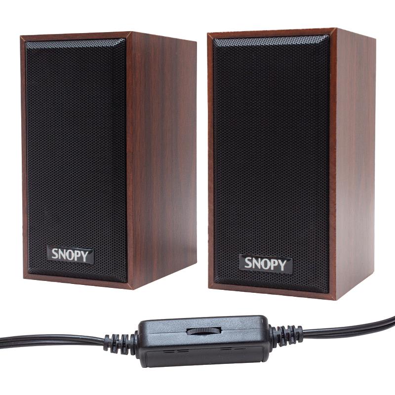 SNOPY SN-385 1+1 USB AHŞAP SİYAH HOPARLÖR - SPEAKER (2*3 WATT)
