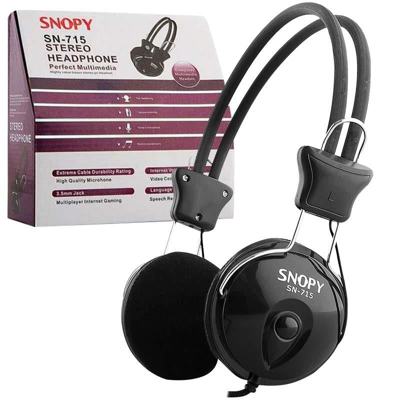 SNOPY SN-715 MİKROFONLU SİYAH KULAKLIK