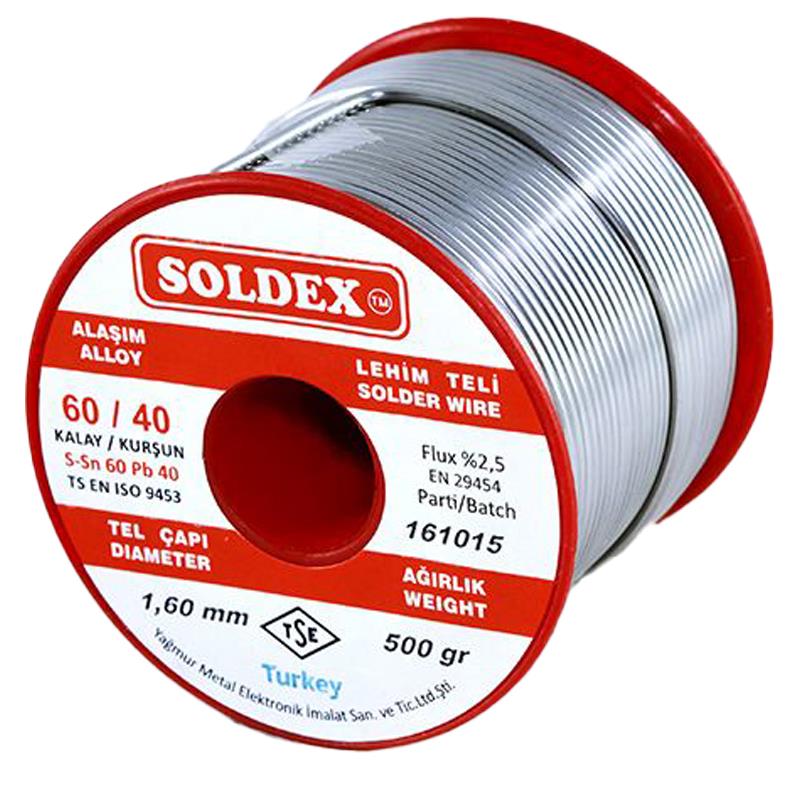 SOLDEX 1.6MM 500 GRAM KALIN LEHİM SN60 PB40
